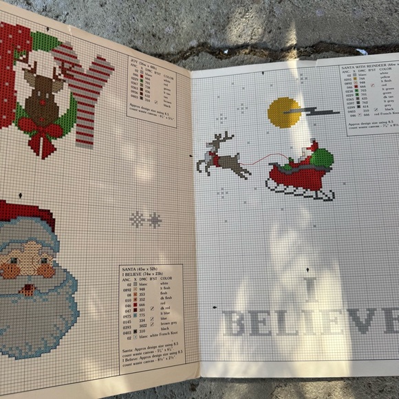 Leisure Arts Christmas Sweaters Cross Stitch Leaflet - Picture 2 of 3
